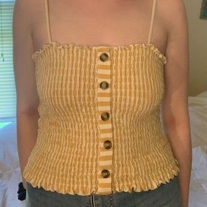 yellow striped tank top